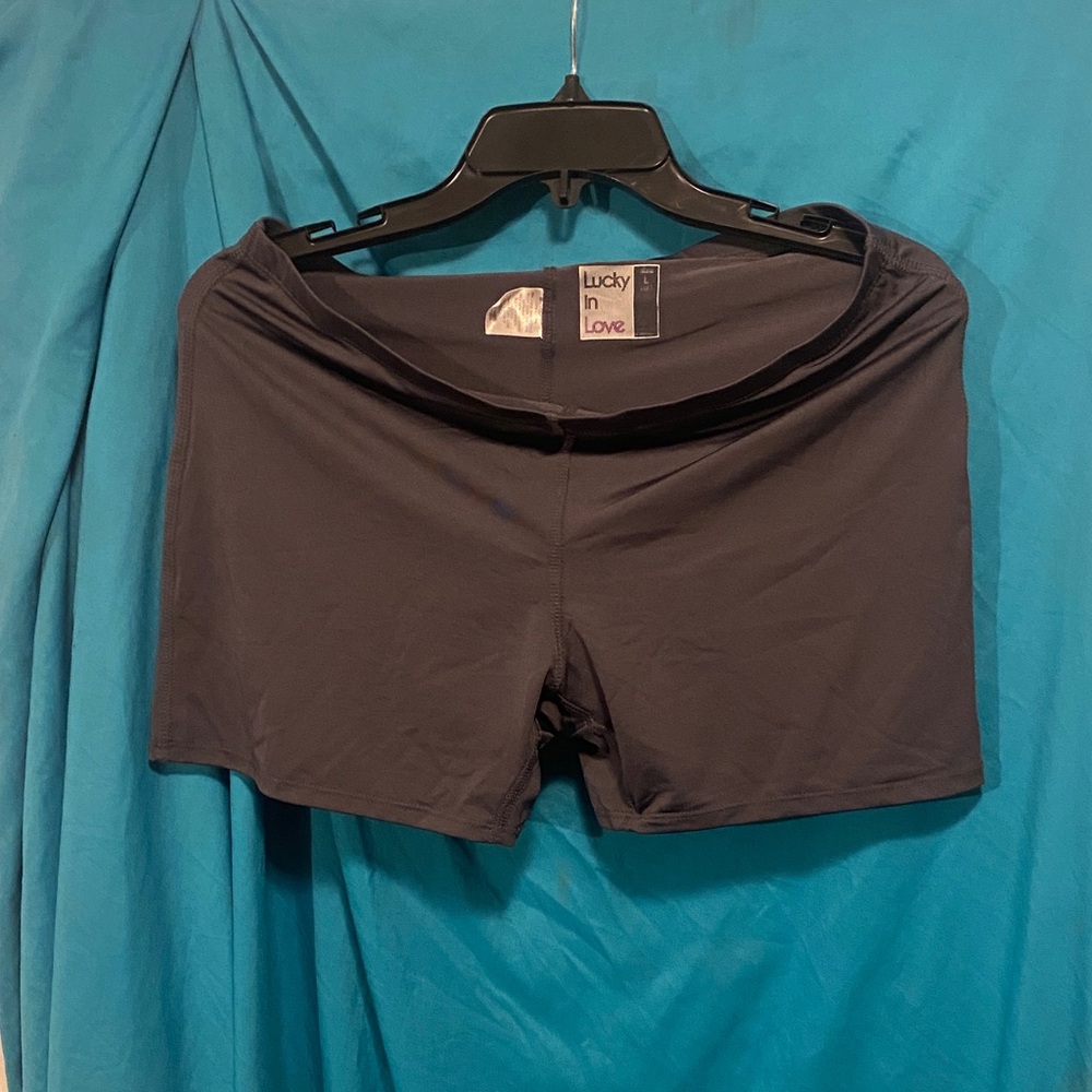Lucky in Love Charcoal Gray Shorts